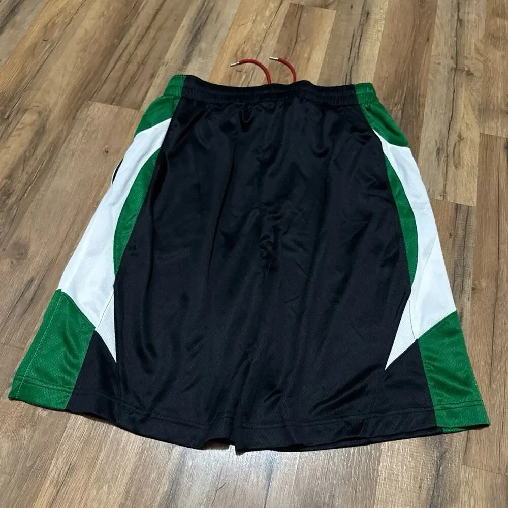 2011 Air Jordan Court Fit Green Color Block Vintage 437217-010 Mesh Shorts